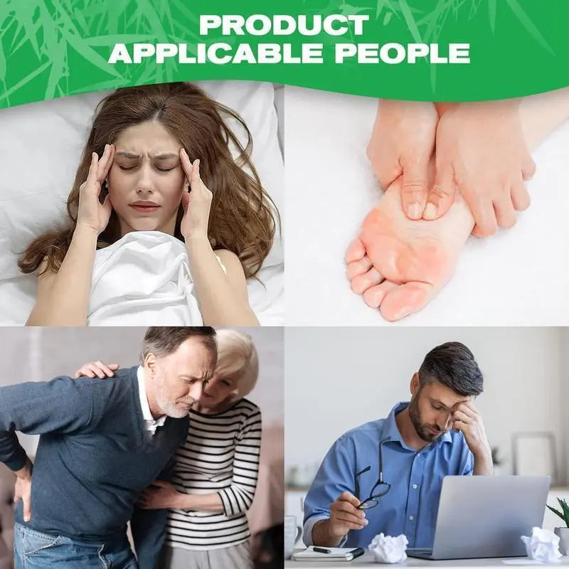 🌿 GingerBamboo Herbal Foot Detox Patches | Stress Relief & Wellness Therapy